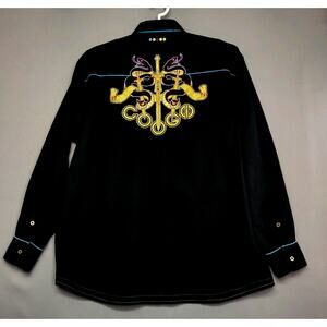 Vintage Y2K COOGI Embroidered Back Statement Shirt XXXL Artwear